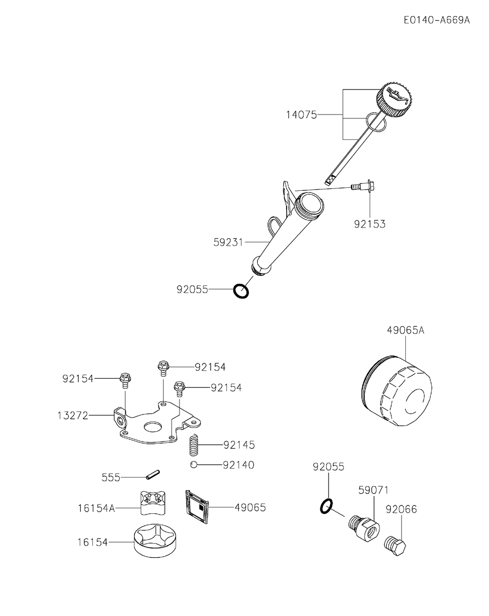 Fs541v-Ds37 Lubrication Equipment Diagram and Parts List for FS541V-DS37  Cub Cadet Engine